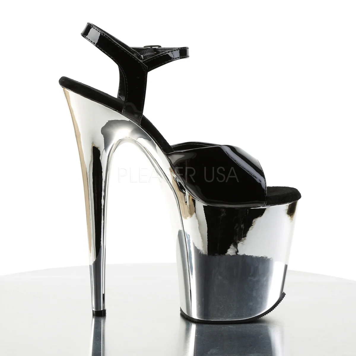 FLAMINGO-809  Black Patent/Silver Chrome - Image 5