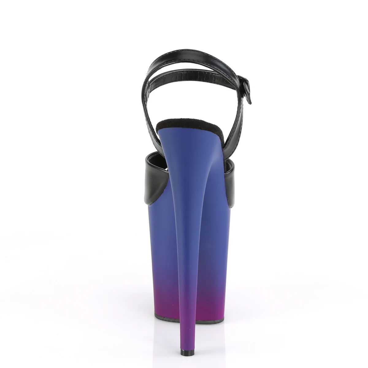 FLAMINGO-809BP  Black Faux Leather/Blue-Purple Ombre - Image 4