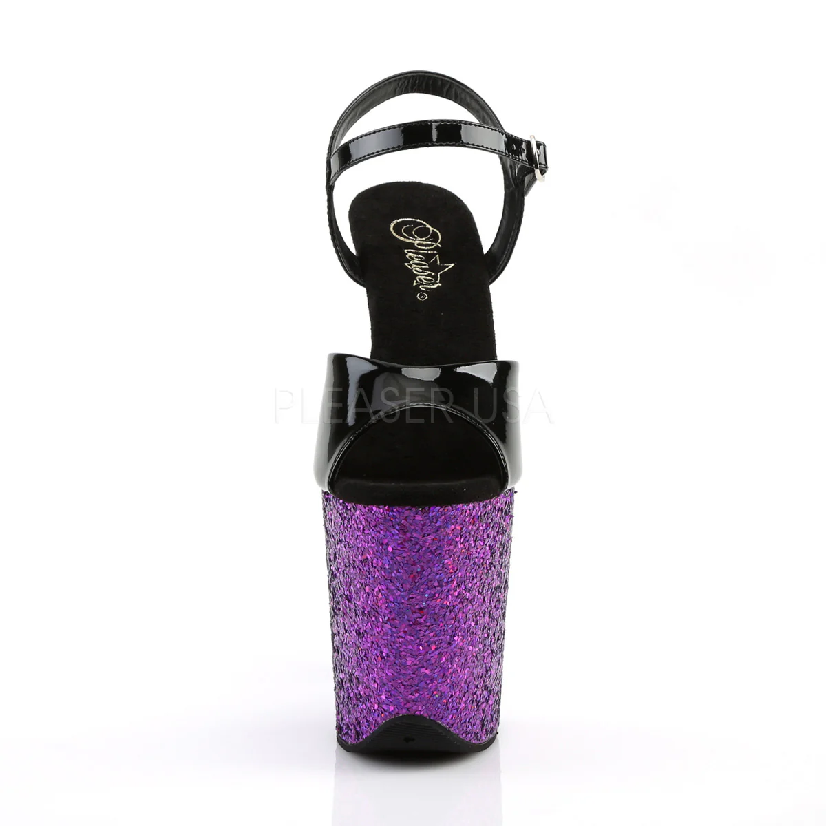 FLAMINGO-809LG Black Patent/Purple Multi Glitter - Image 2