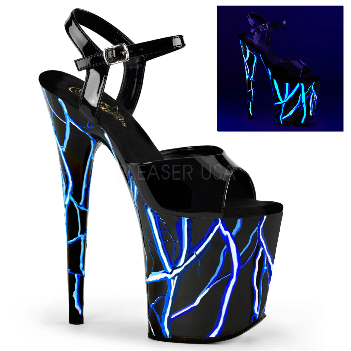 FLAMINGO-809NLB Black/Black-Neon Blue