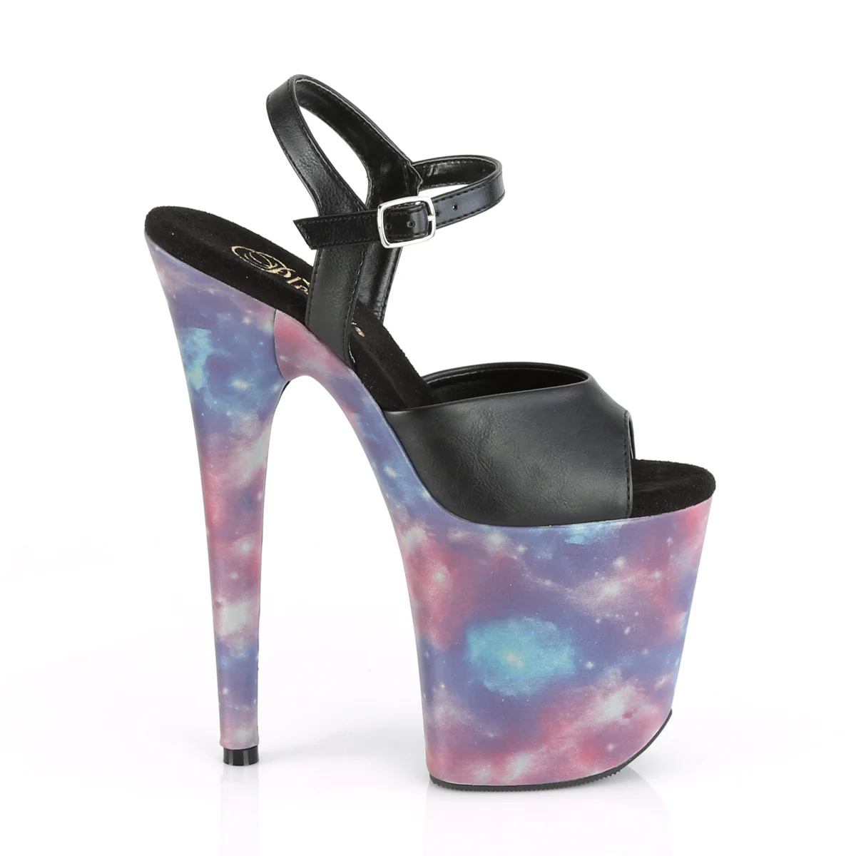 FLAMINGO-809REFL  Black Faux Leather/Purple-Blue Reflective - Image 5