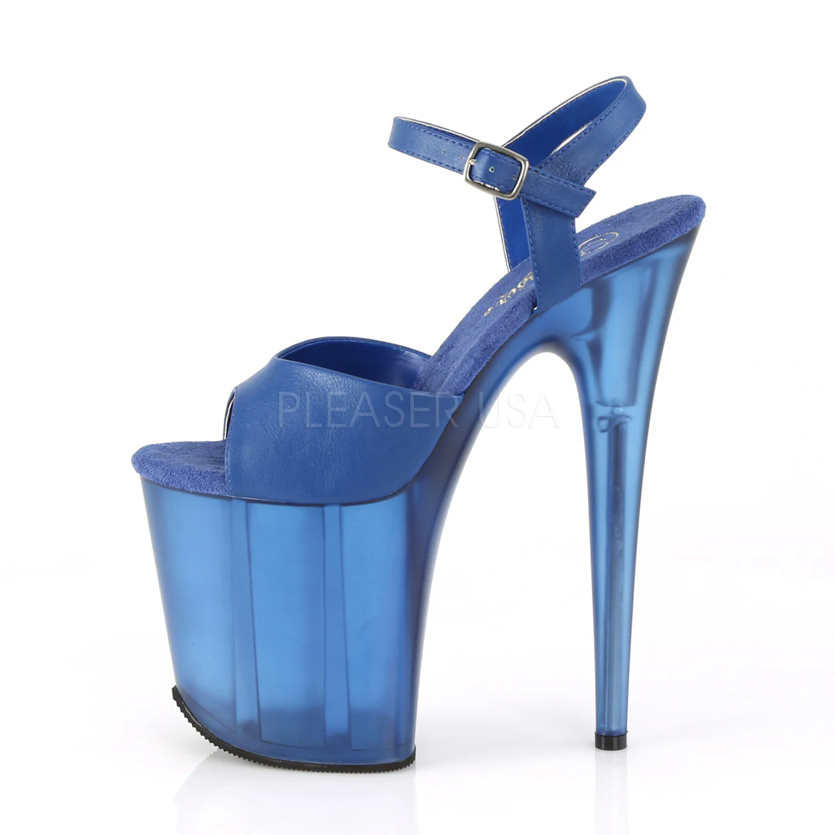 FLAMINGO-809T  Blue Faux Leather/Frosted Blue - Image 3