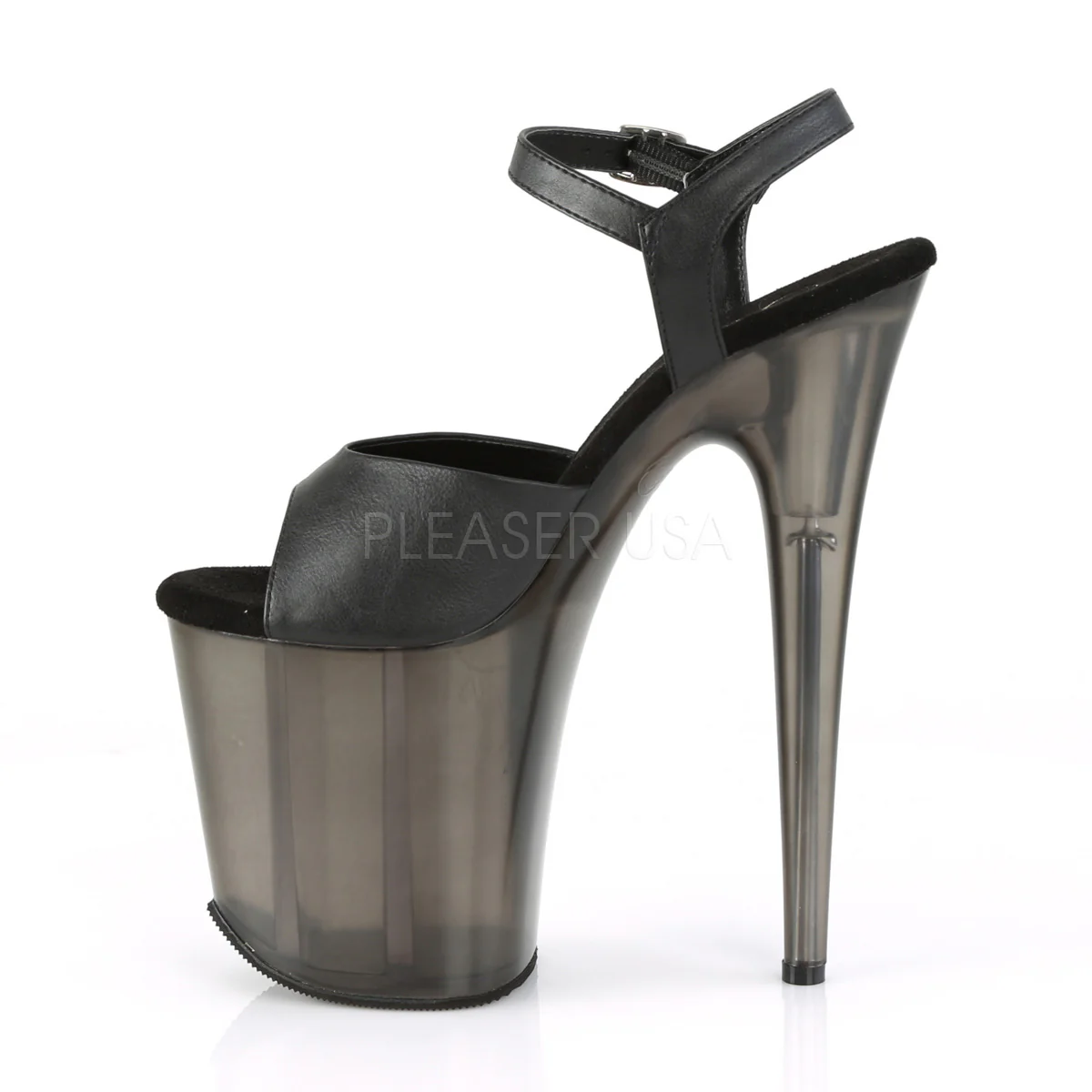 FLAMINGO-809T  Black Faux Leather/Frosted Black - Image 3