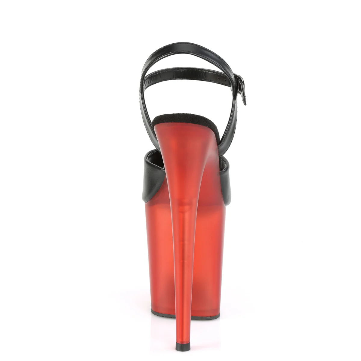 FLAMINGO-809T  Black Faux Leather/Frosted Red - Image 4