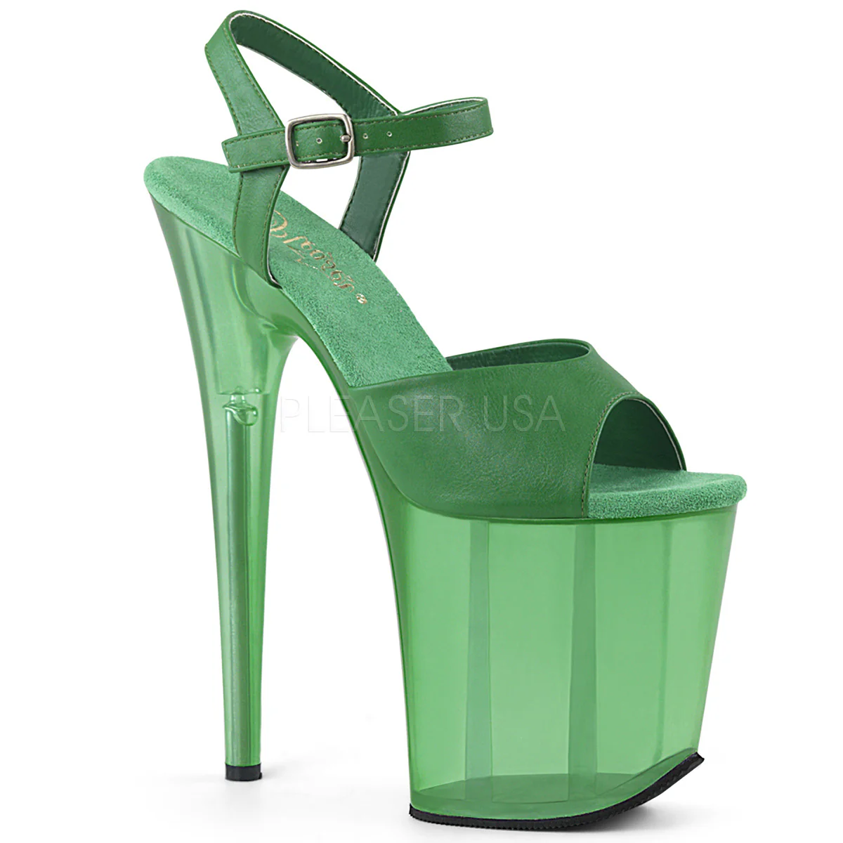 FLAMINGO-809T Green Faux Leather/Frosted Green