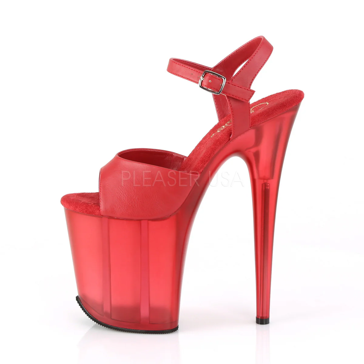FLAMINGO-809T  Red Faux Leather/Frosted Red - Image 3