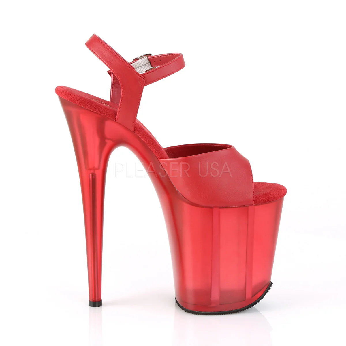 FLAMINGO-809T  Red Faux Leather/Frosted Red - Image 5