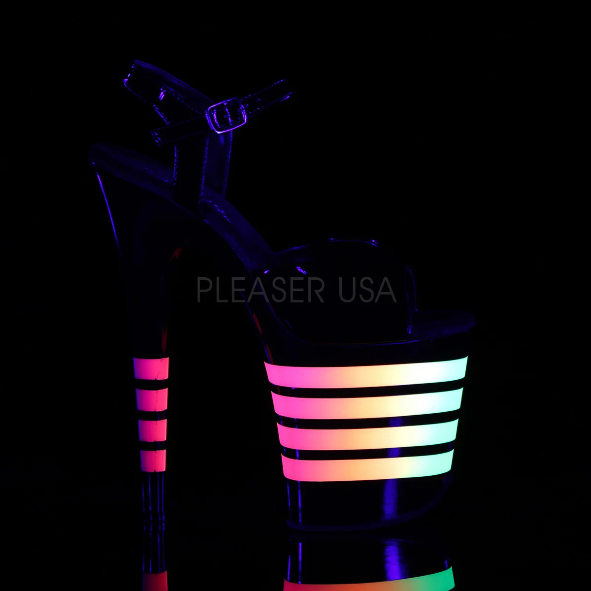 FLAMINGO-809UVLN  Black Patent/Black-Neon Lines - Image 5
