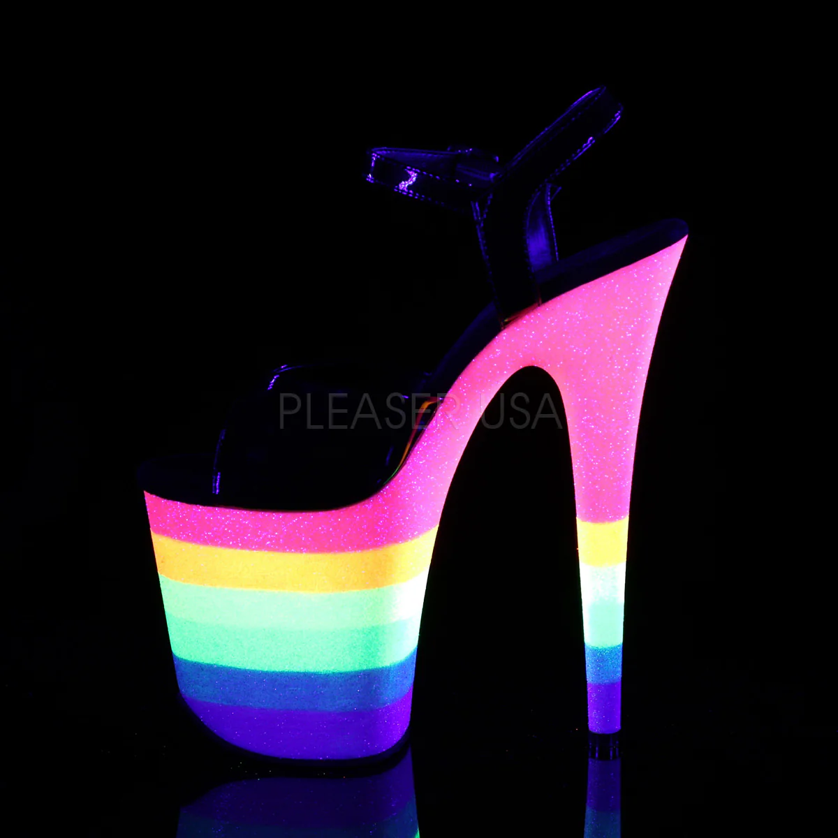 FLAMINGO-809UVRB  Black/Neon Rainbow Glitter - Image 2