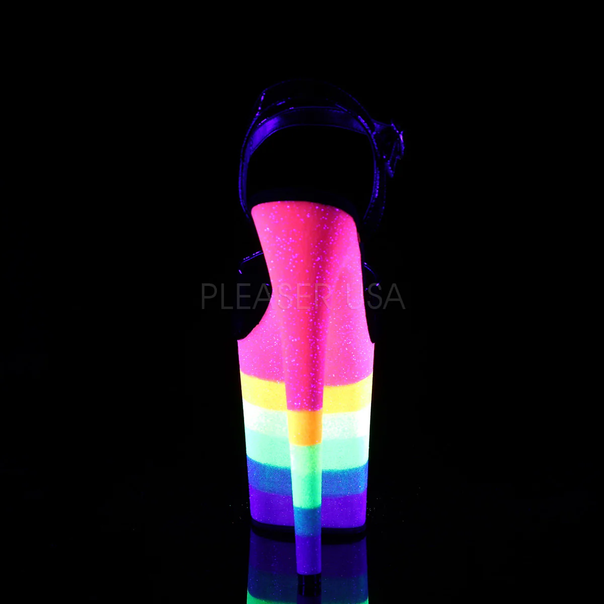 FLAMINGO-809UVRB  Black/Neon Rainbow Glitter - Image 3