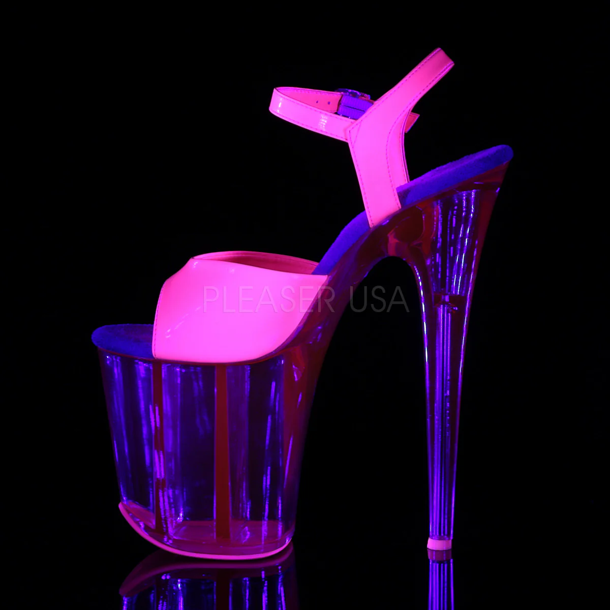 FLAMINGO-809UVT  Neon Hot Pink Patent/Hot Pink Tinted - Image 3
