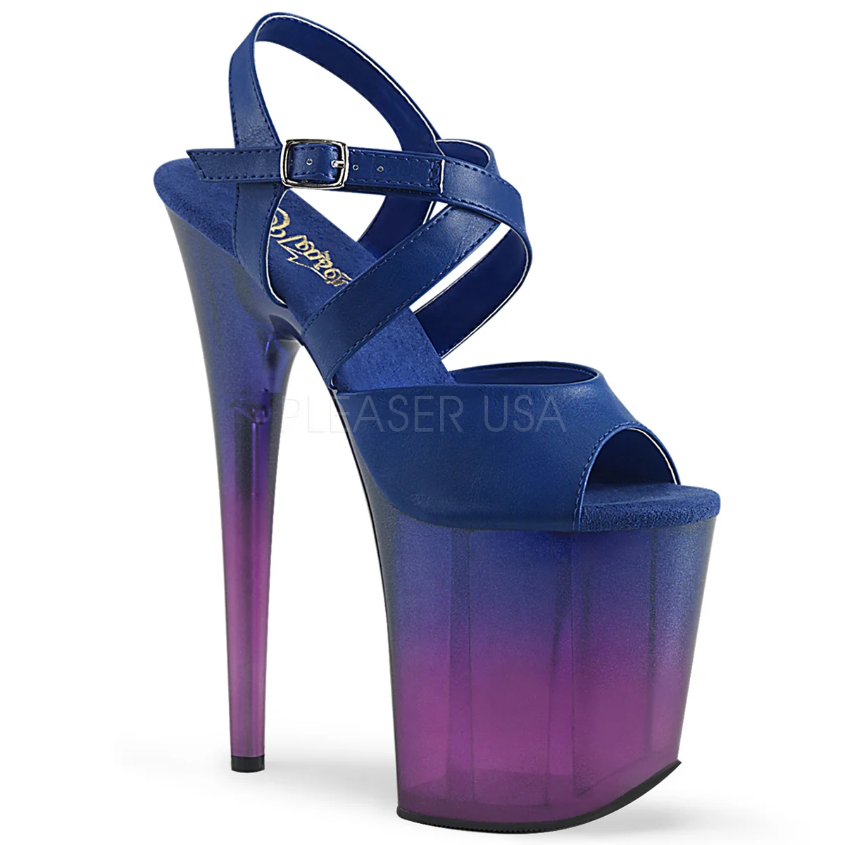 FLAMINGO-822T Blue Faux Leather/Blue-Purple Ombre