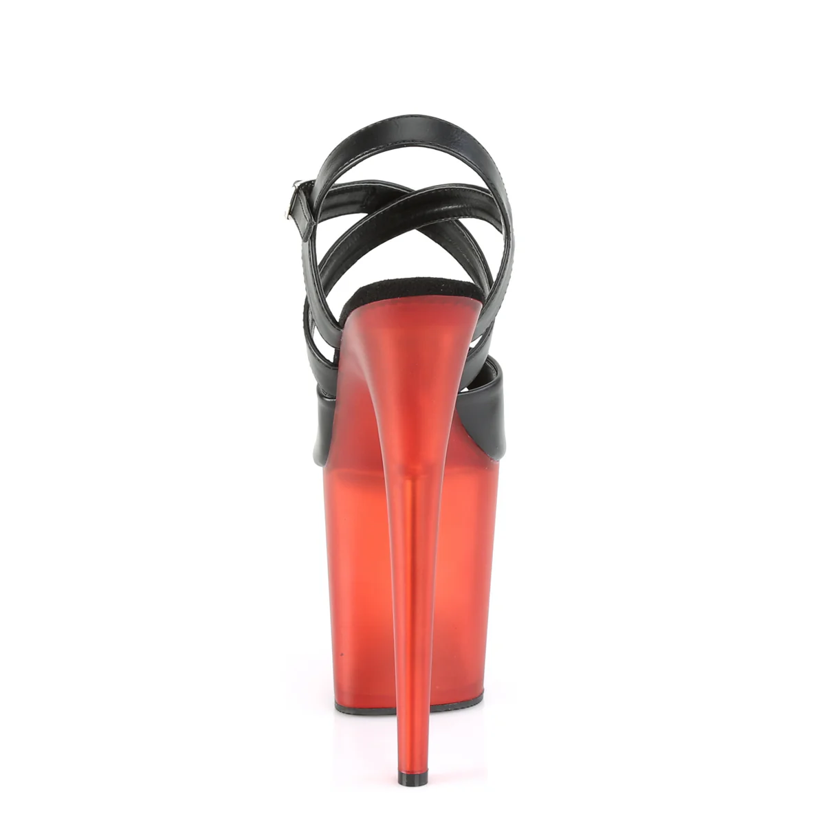 FLAMINGO-822T Black Faux Leather/Frosted Red - Image 4