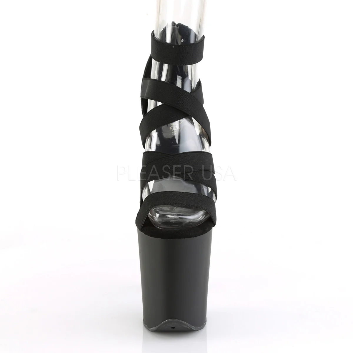 FLAMINGO-859 Black Elastic Band-Faux Leather/Black Matte - Image 2