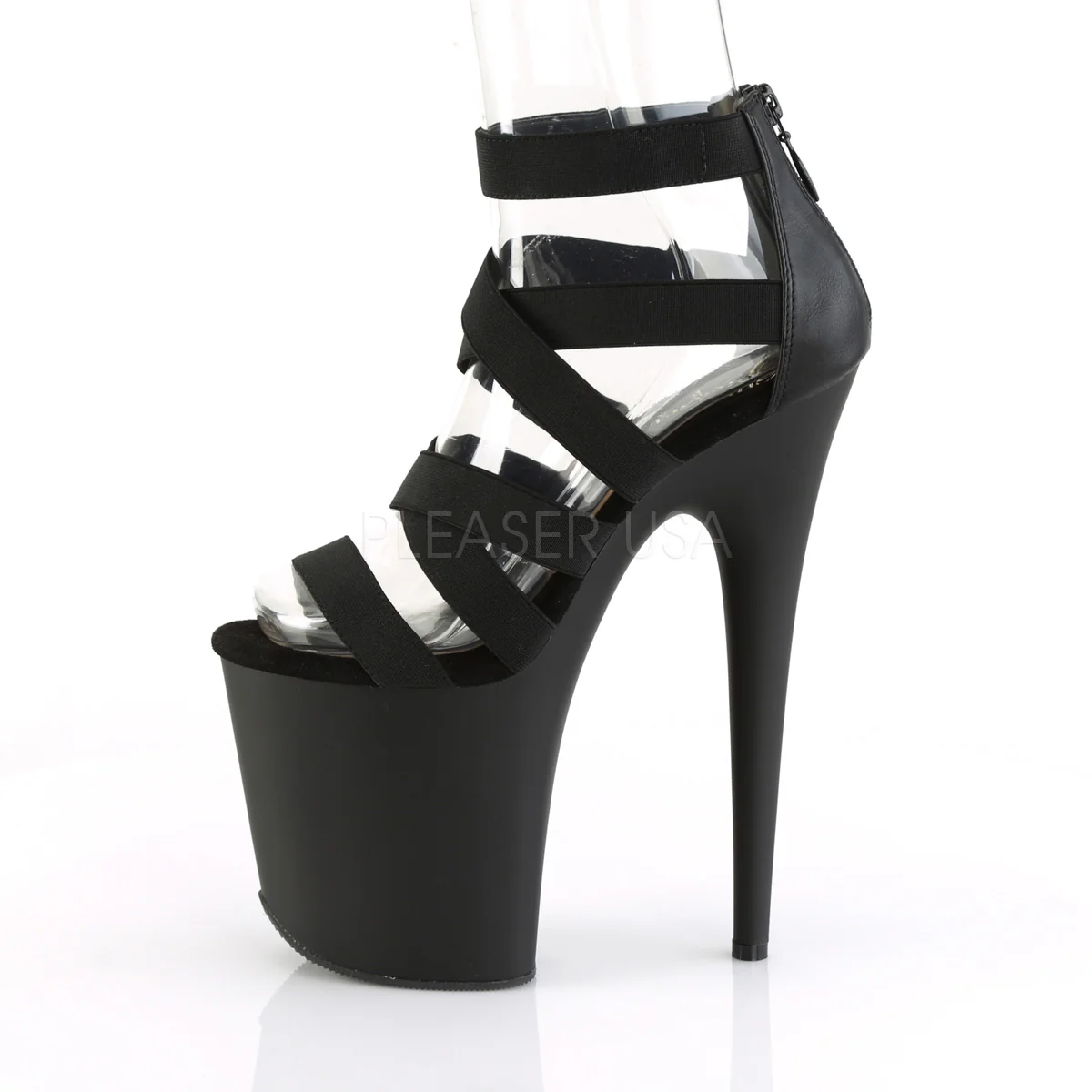 FLAMINGO-859 Black Elastic Band-Faux Leather/Black Matte - Image 3