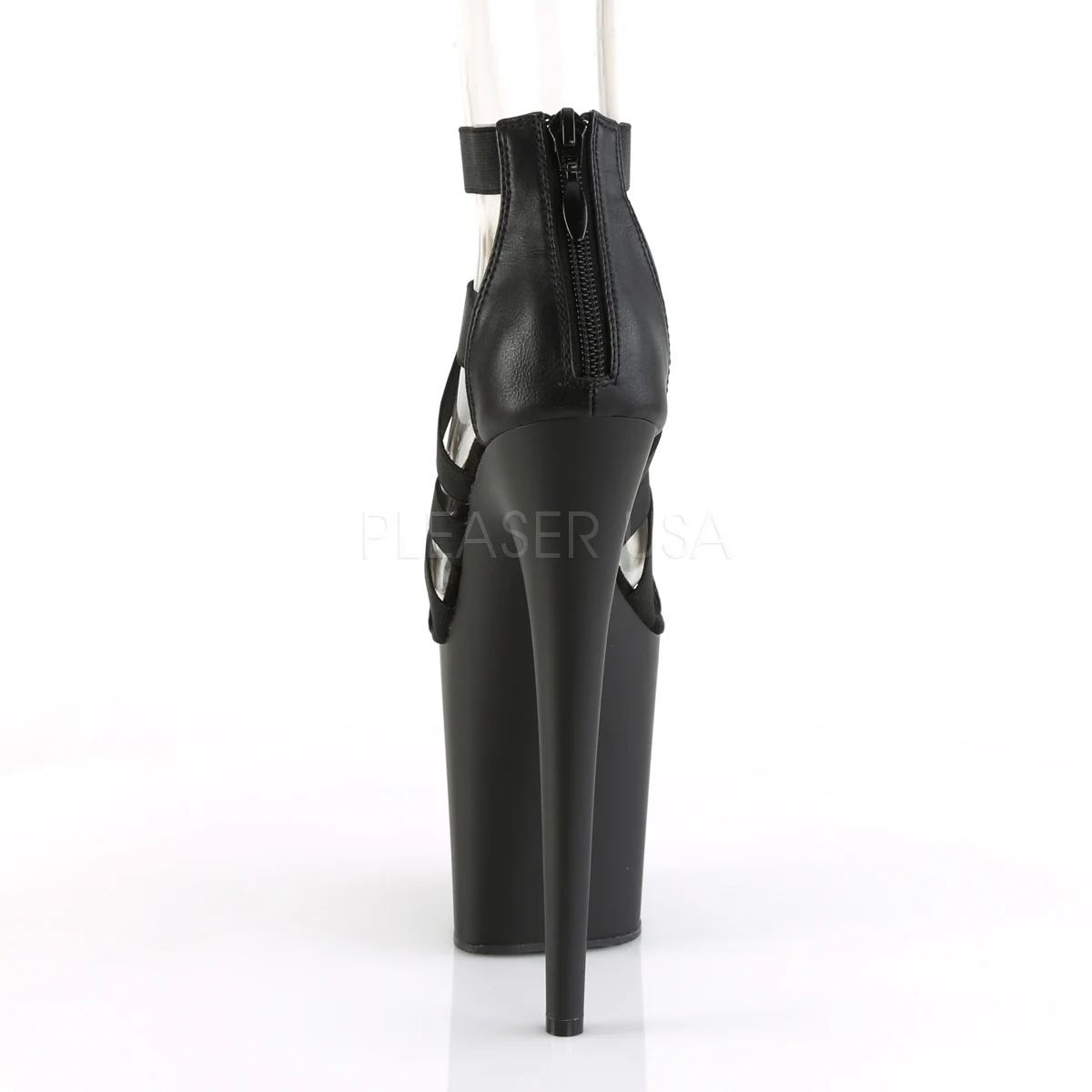 FLAMINGO-859 Black Elastic Band-Faux Leather/Black Matte - Image 4
