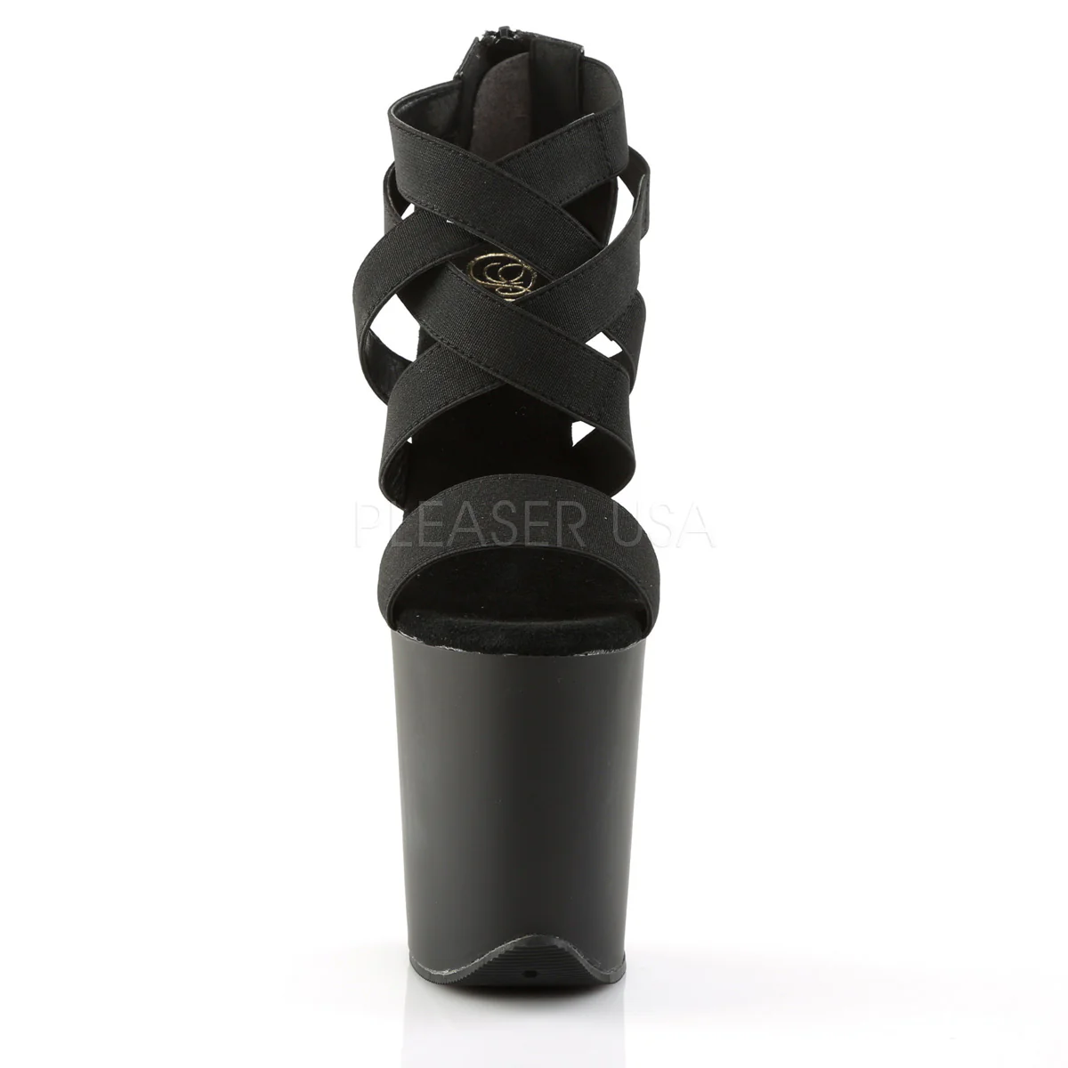 FLAMINGO-869  Black Elastic Band-Faux Leather/Black Matte - Image 2