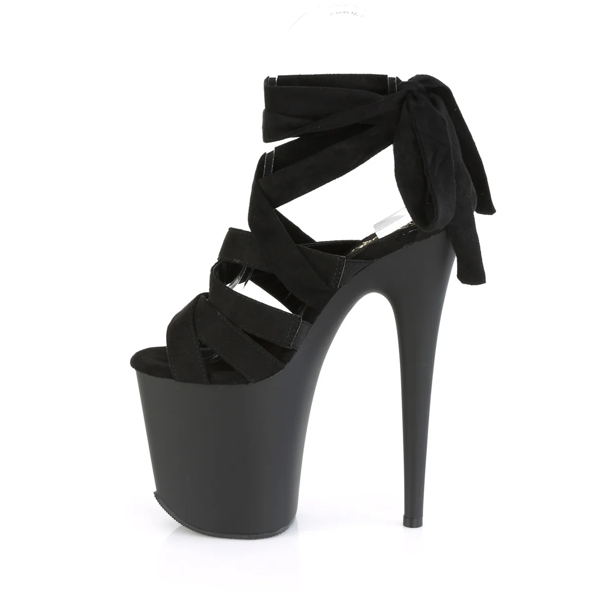 FLAMINGO-876  Black Faux Suede/Black Matte - Image 3