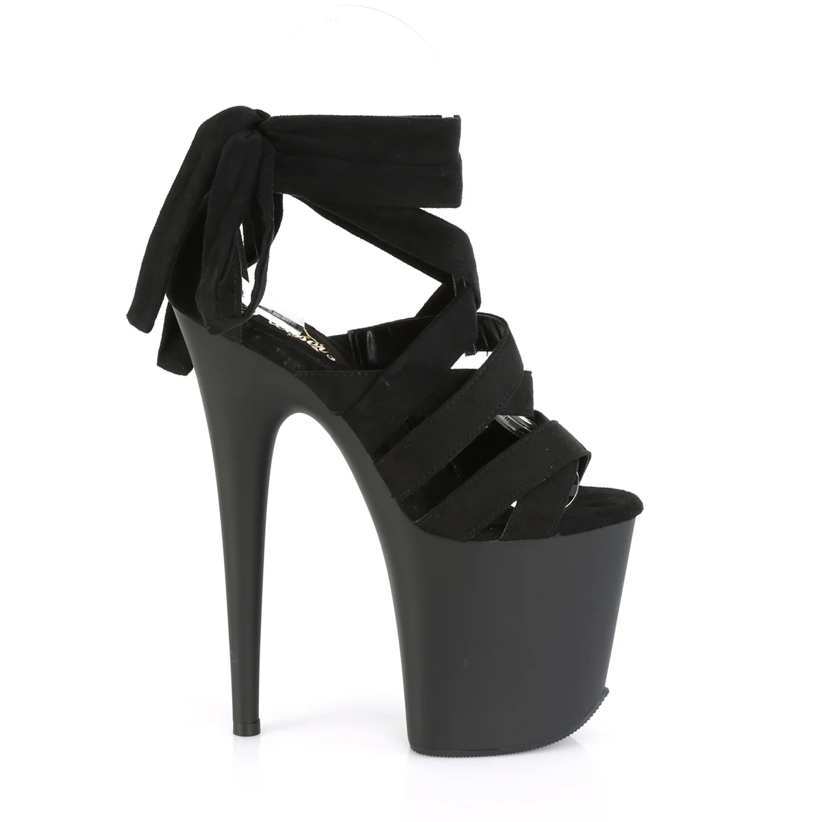 FLAMINGO-876  Black Faux Suede/Black Matte - Image 5