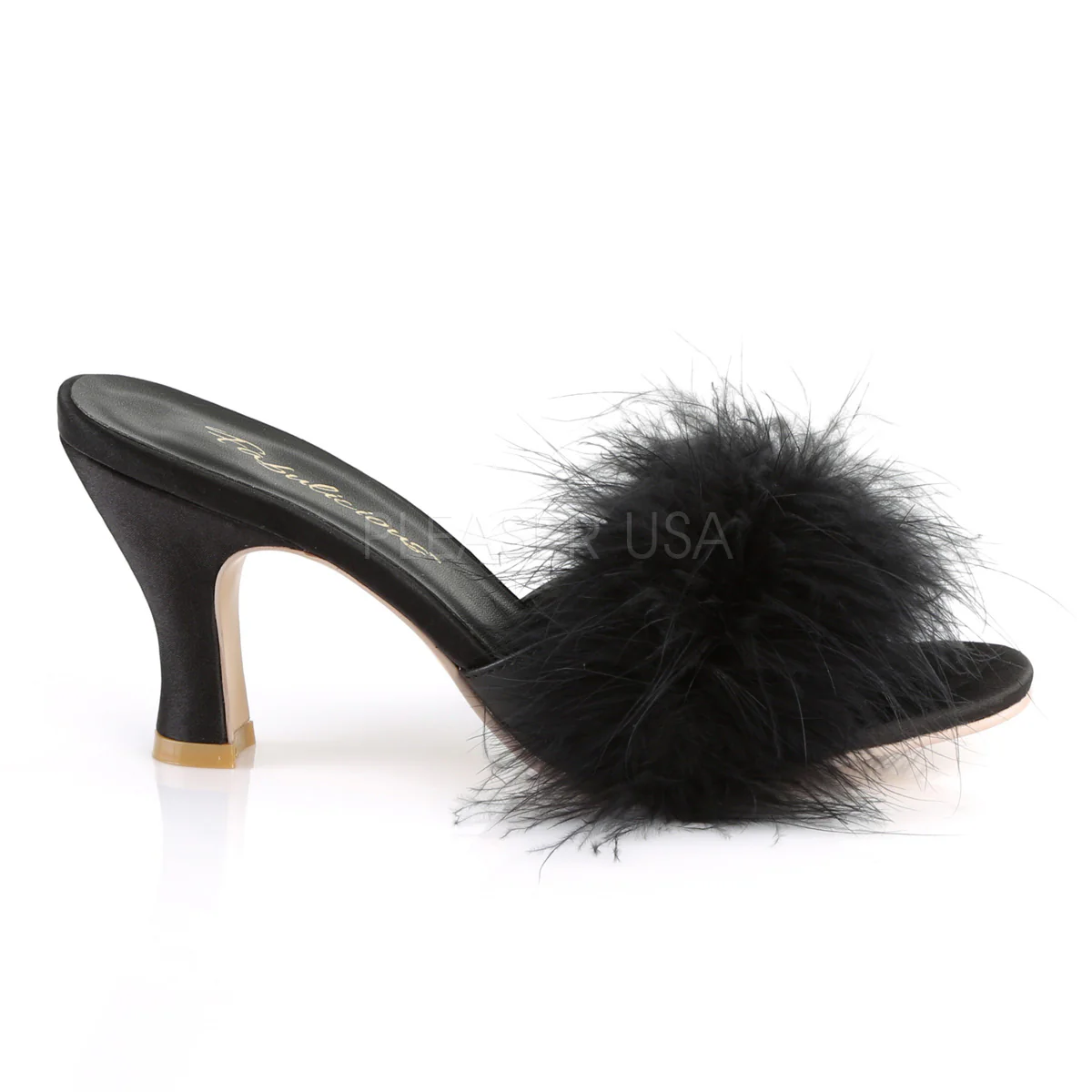 FLAPPER-01F  Black Pu-Fur - Image 5