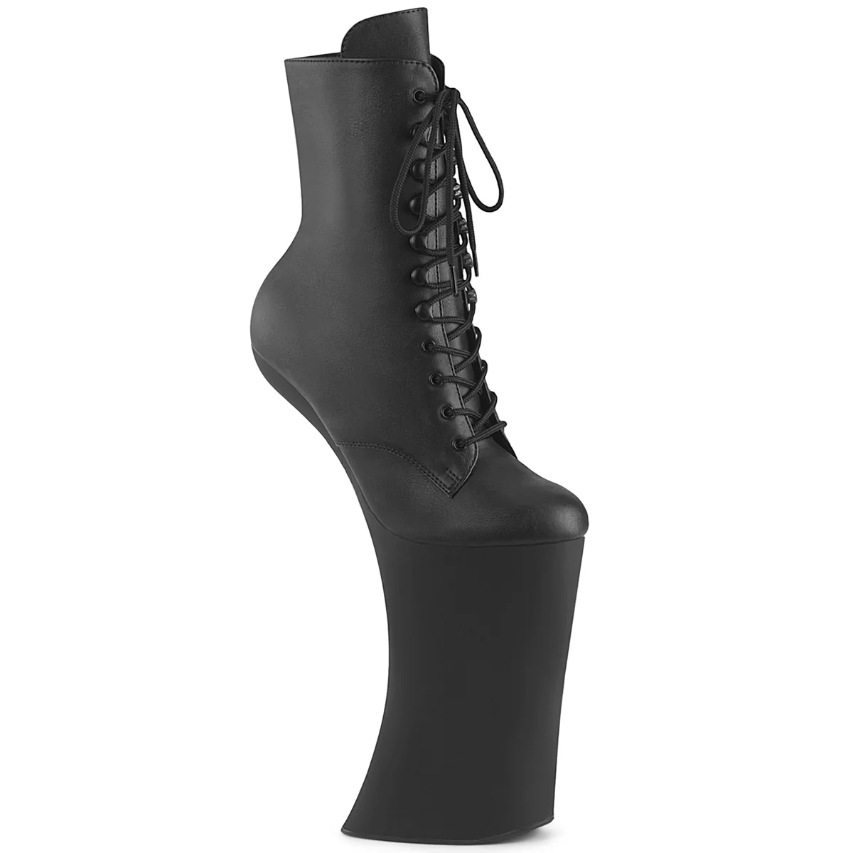 FORBIDDEN-1020 Black Faux Leather/Black Matte