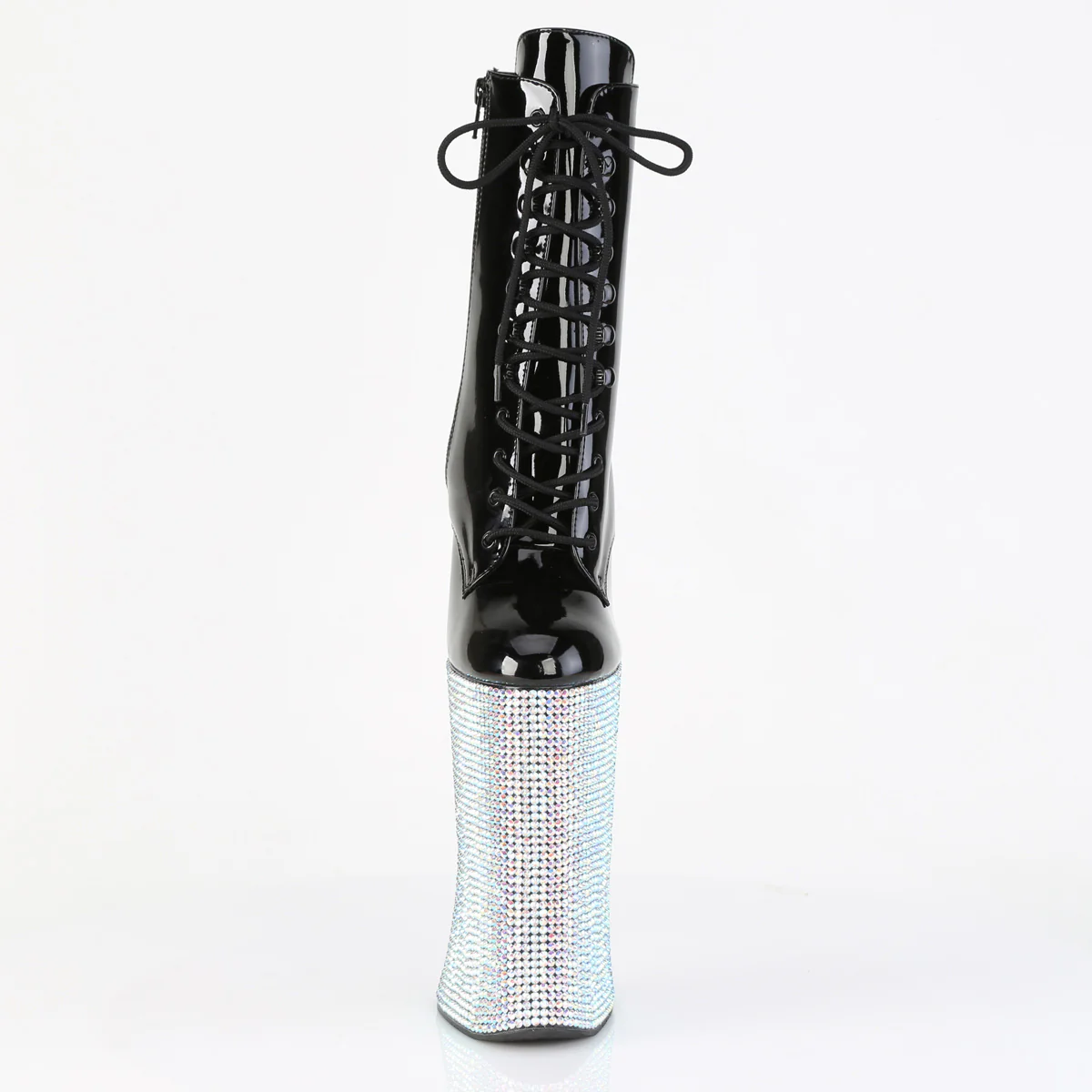 FORBIDDEN-1020BEJ  Black Patent/Silver AB RS - Image 2
