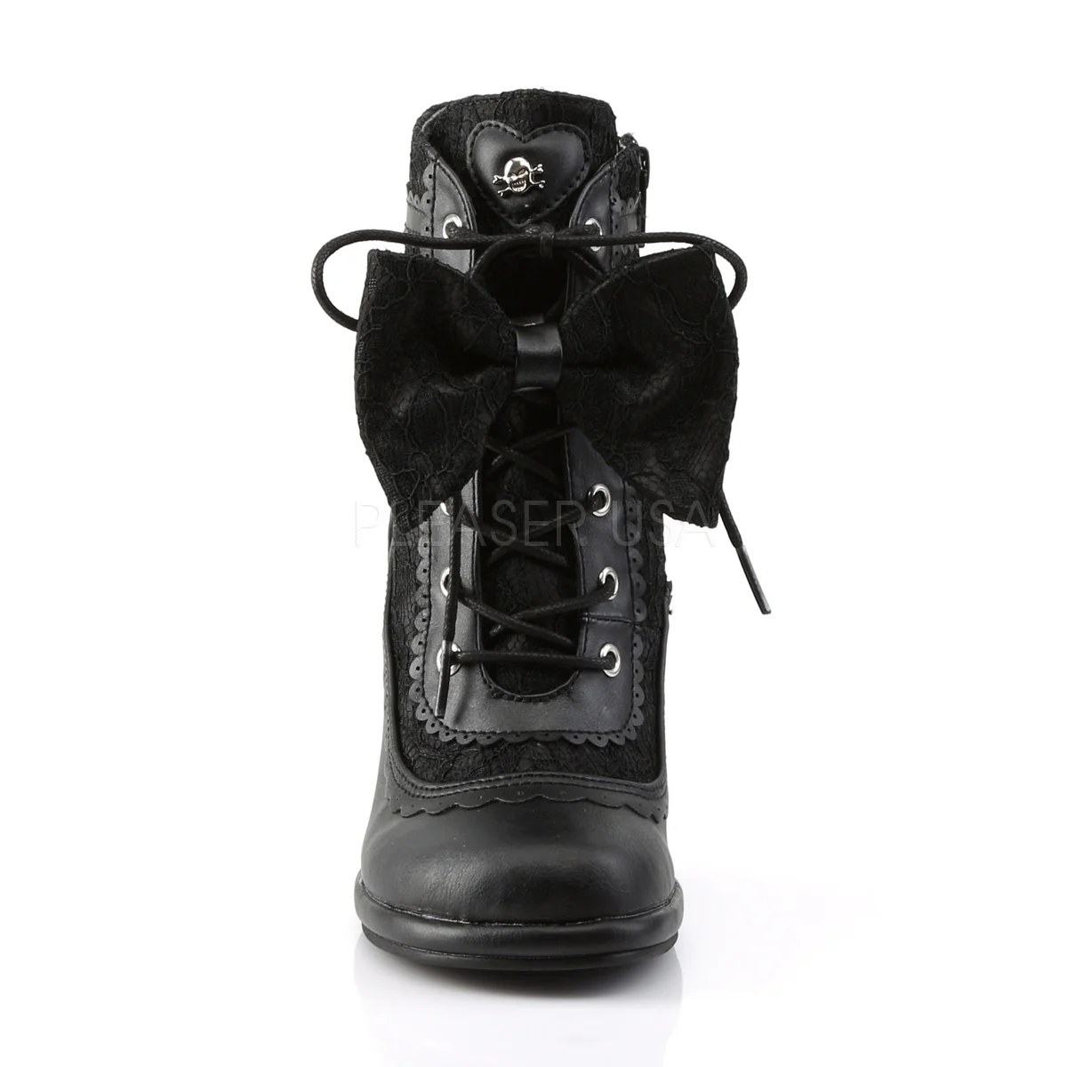 GLAM-200  Black Vegan Leather-Lace - Image 2