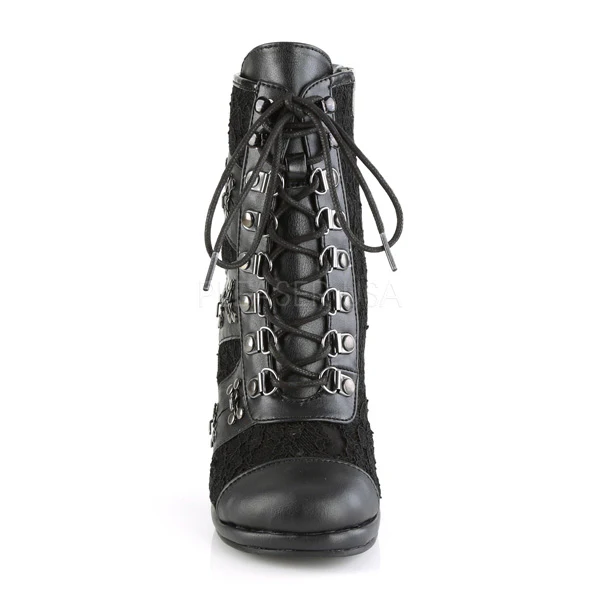 GLAM-202  Black Vegan Leather-Lace - Image 2