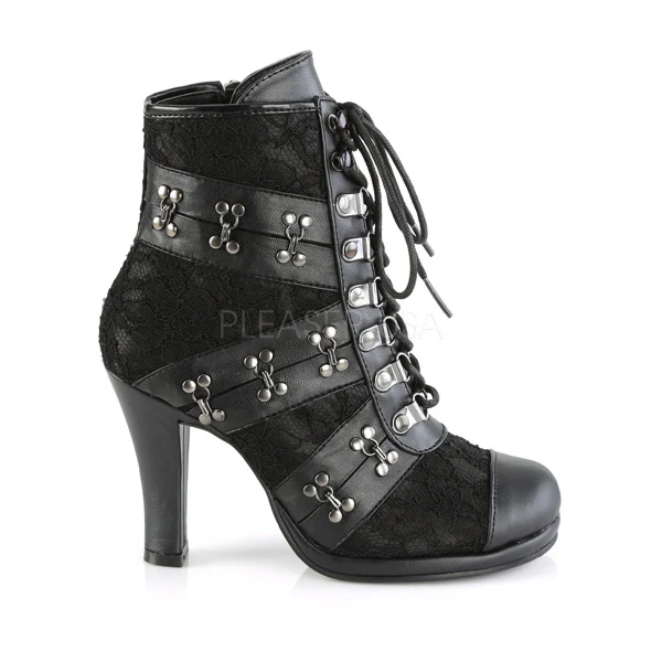GLAM-202  Black Vegan Leather-Lace - Image 5