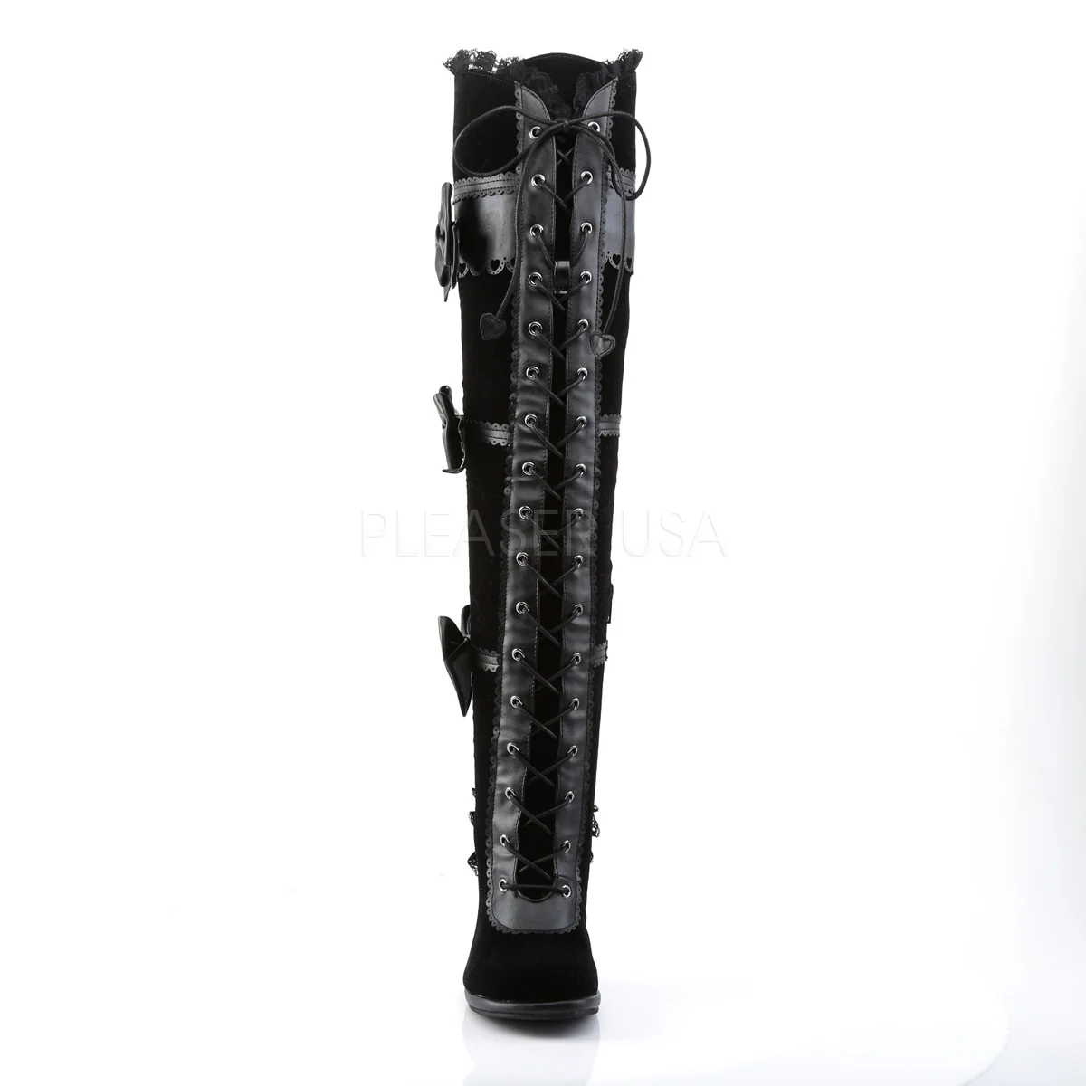 GLAM-300  Black Vegan Leather-Velvet - Image 2