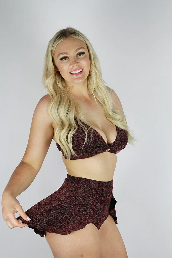 Rarr Glitteratti High Waist Skort - Pink - Image 7