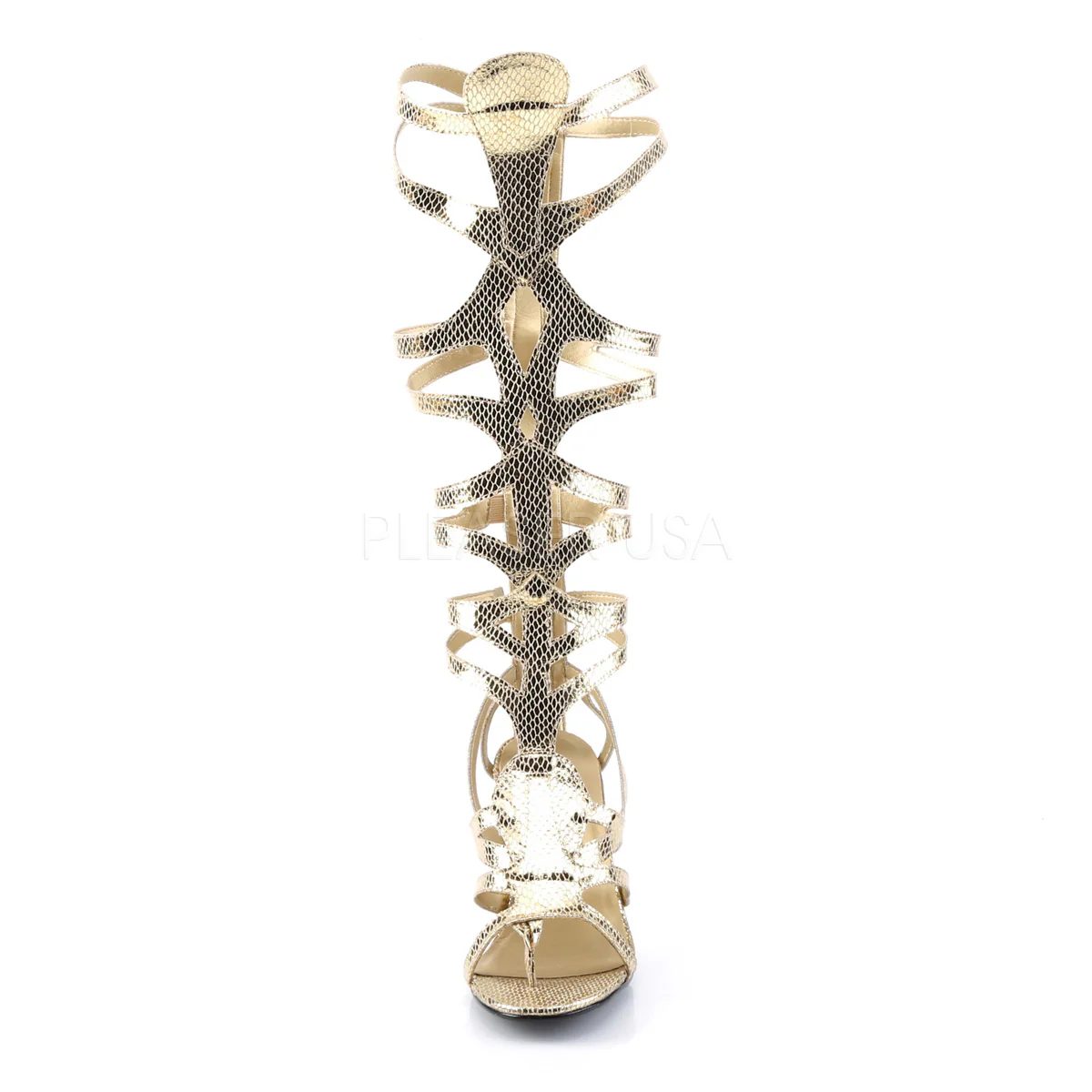 GODDESS-12  Gold Metallic Snake Pu - Image 2