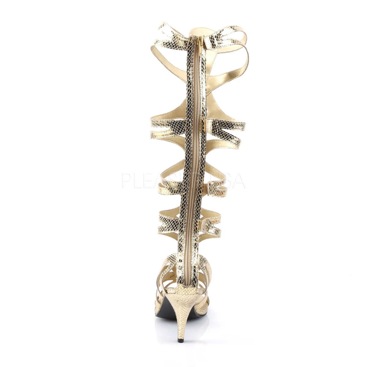 GODDESS-12  Gold Metallic Snake Pu - Image 4