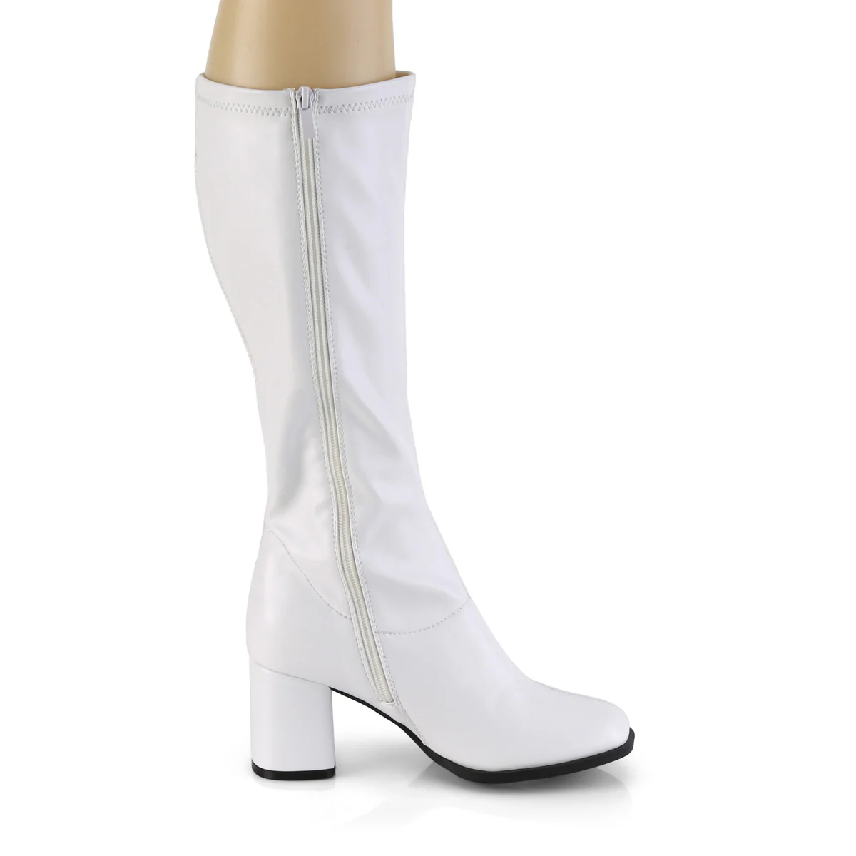 GOGO-300-2  White Str. Faux Leather - Image 5