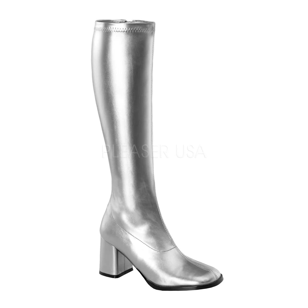 GOGO-300 Silver Metallic Str Pu