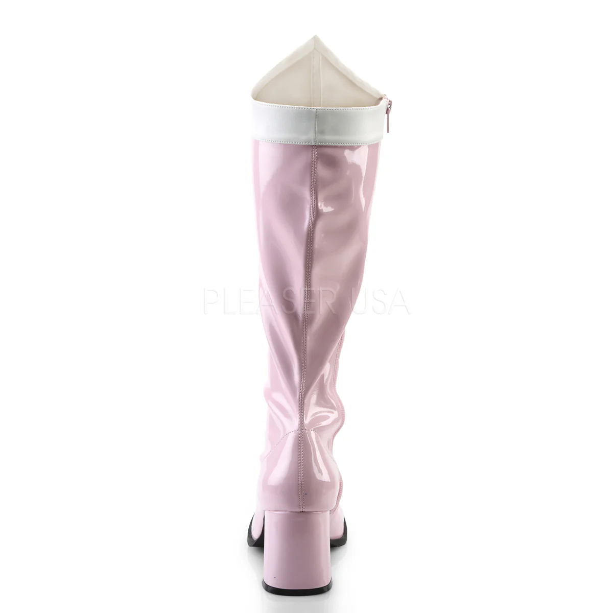GOGO-306  Baby Pink-White Stretch Patent - Image 4