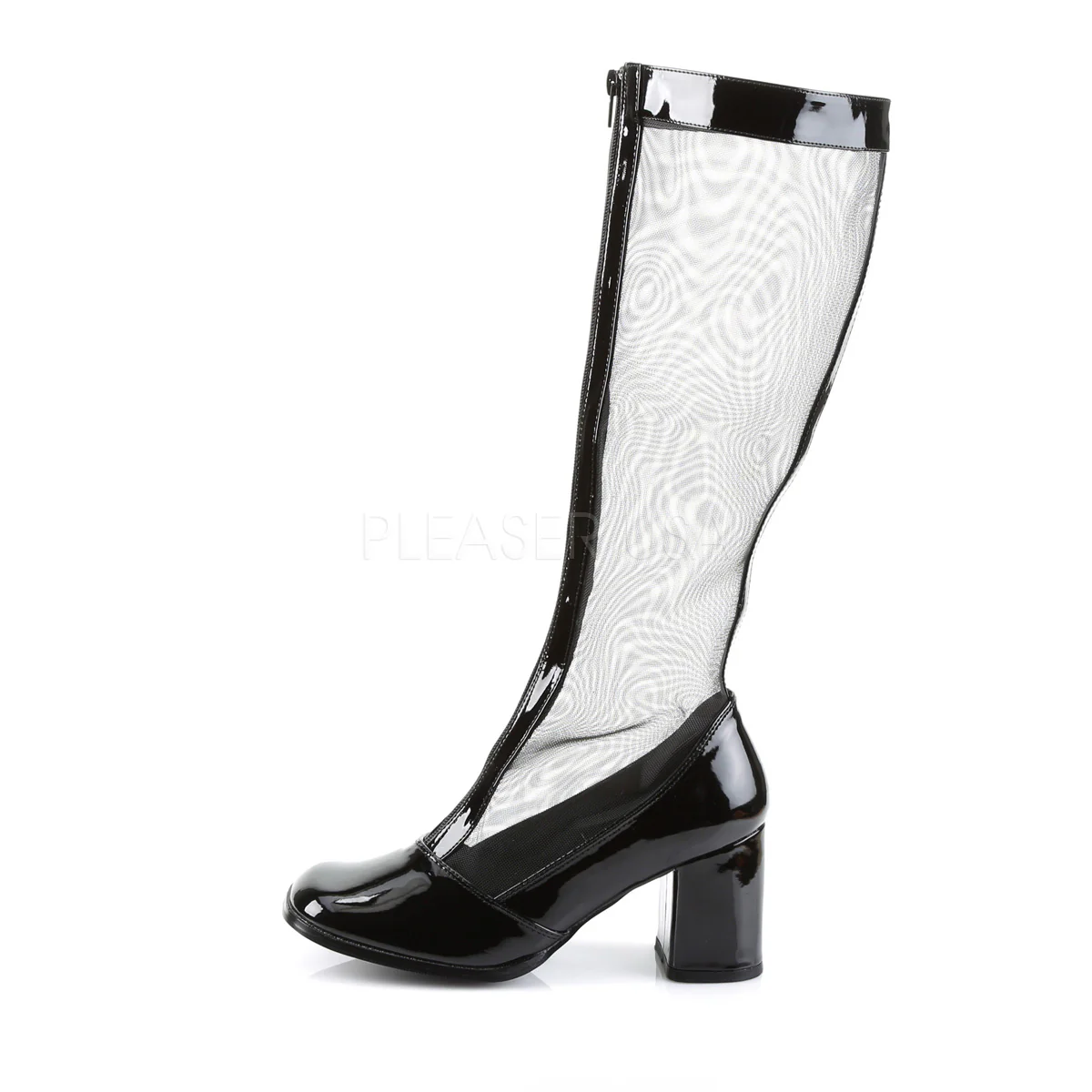 GOGO-307 Black Str Patent-Mesh - Image 3