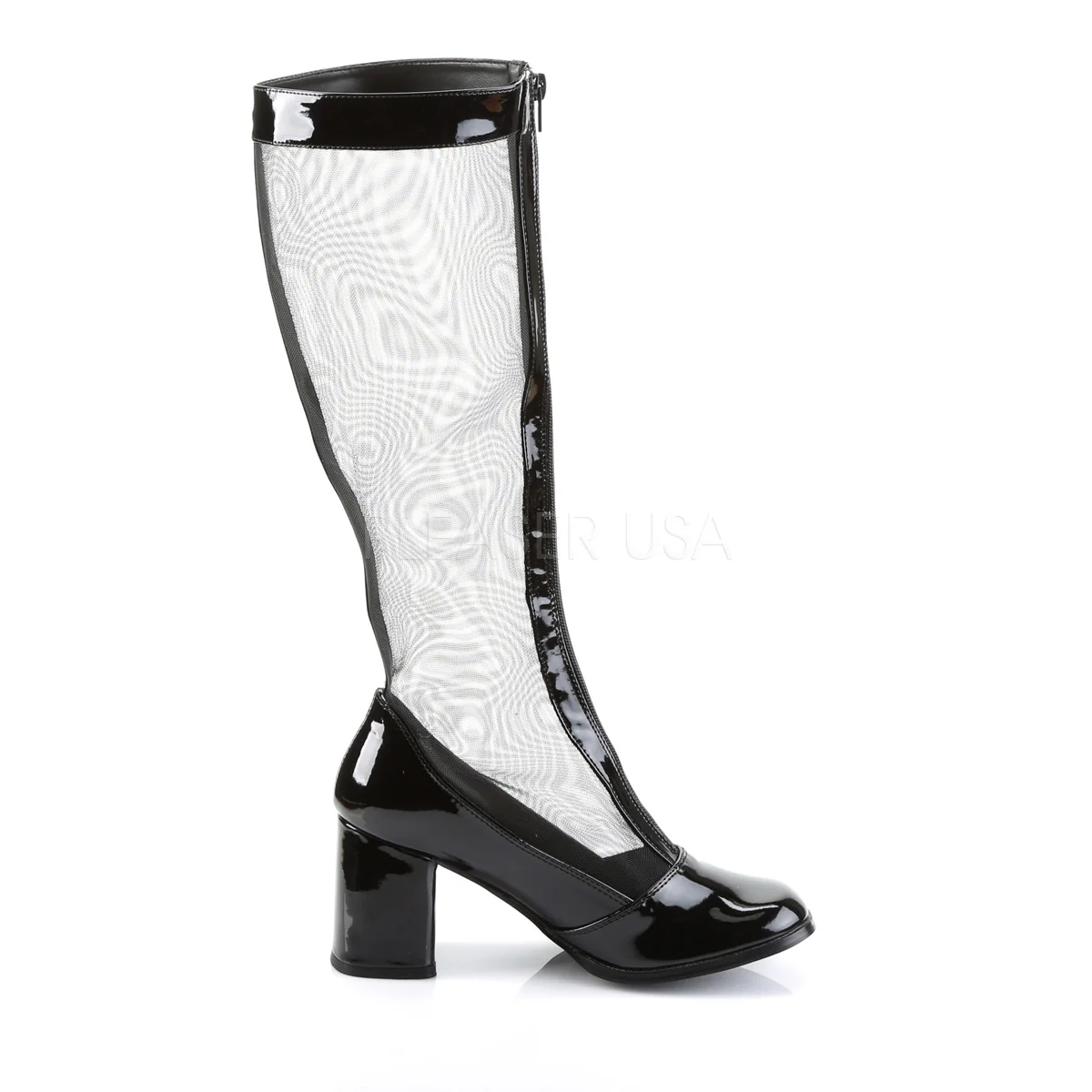 GOGO-307 Black Str Patent-Mesh - Image 5