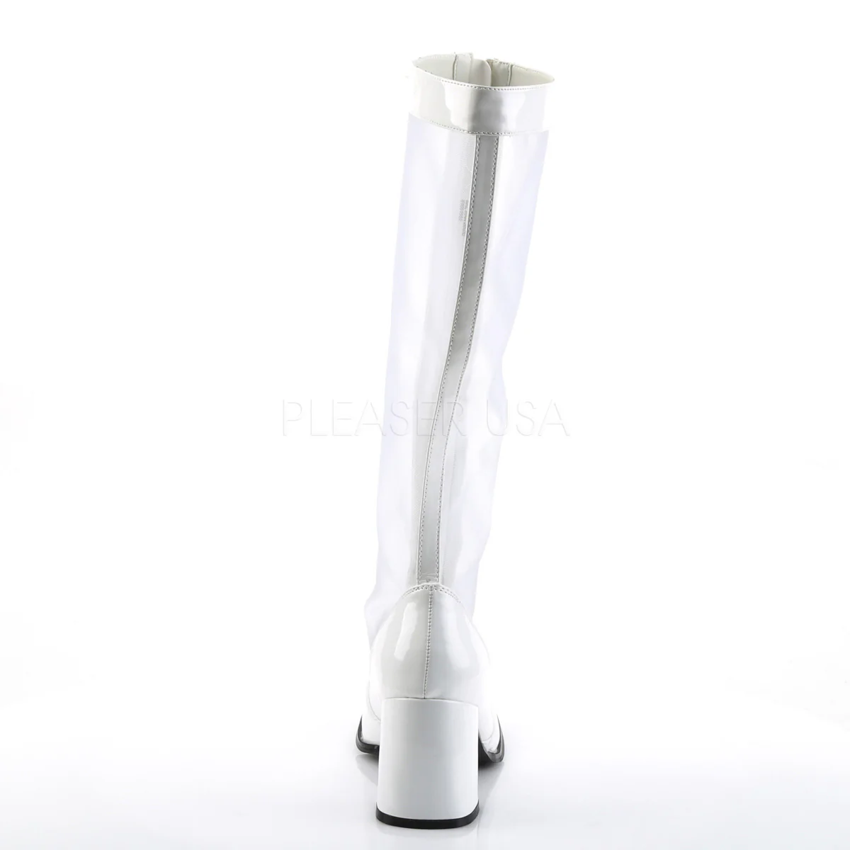 GOGO-307  White Str Patent-Mesh - Image 4