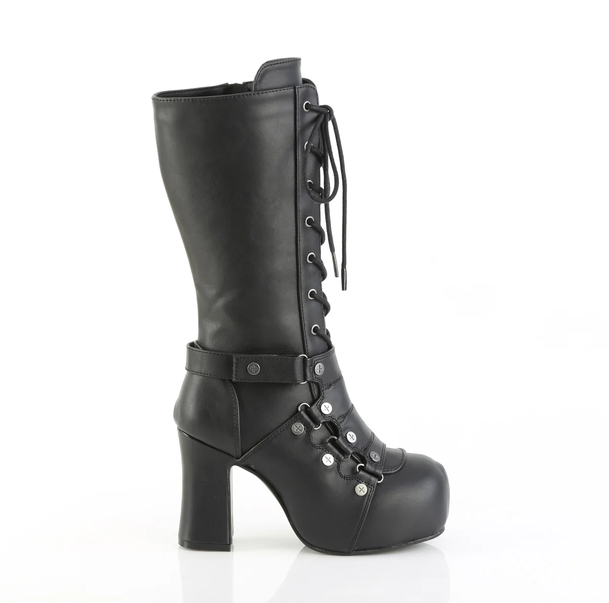 GOTHIKA-152  Black Vegan Leather - Image 5