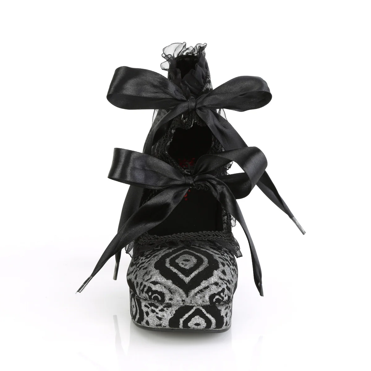 GOTHIKA-53 Black-Silver Faux Nubuck Leather - Image 2