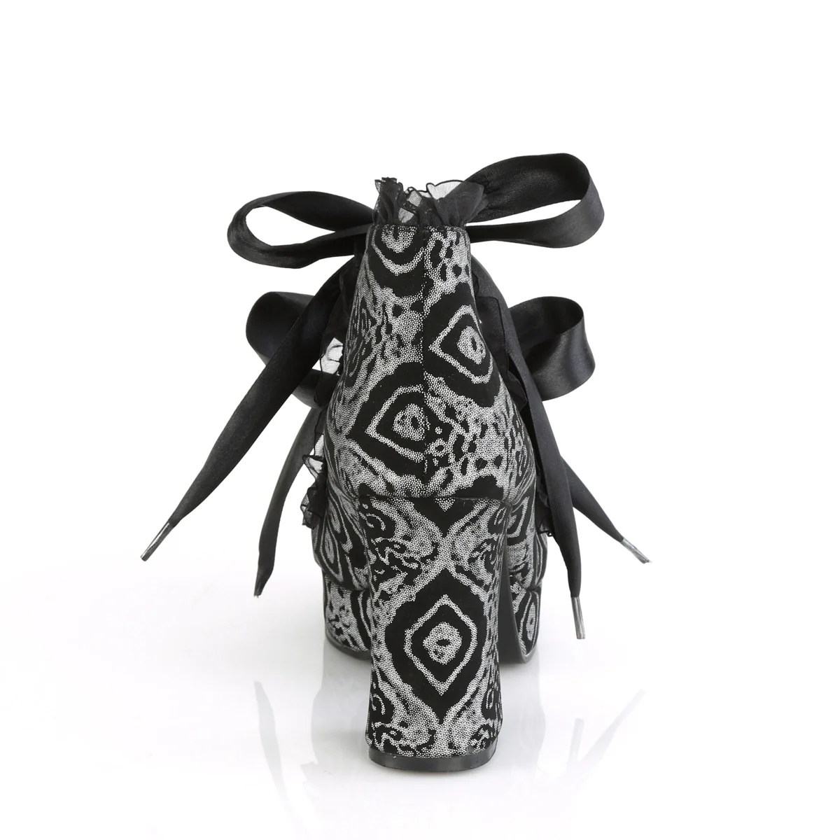 GOTHIKA-53 Black-Silver Faux Nubuck Leather - Image 4
