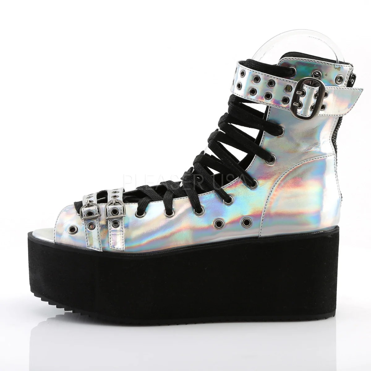 GRIP-105  Silver Hologram Vegan Leather - Image 3