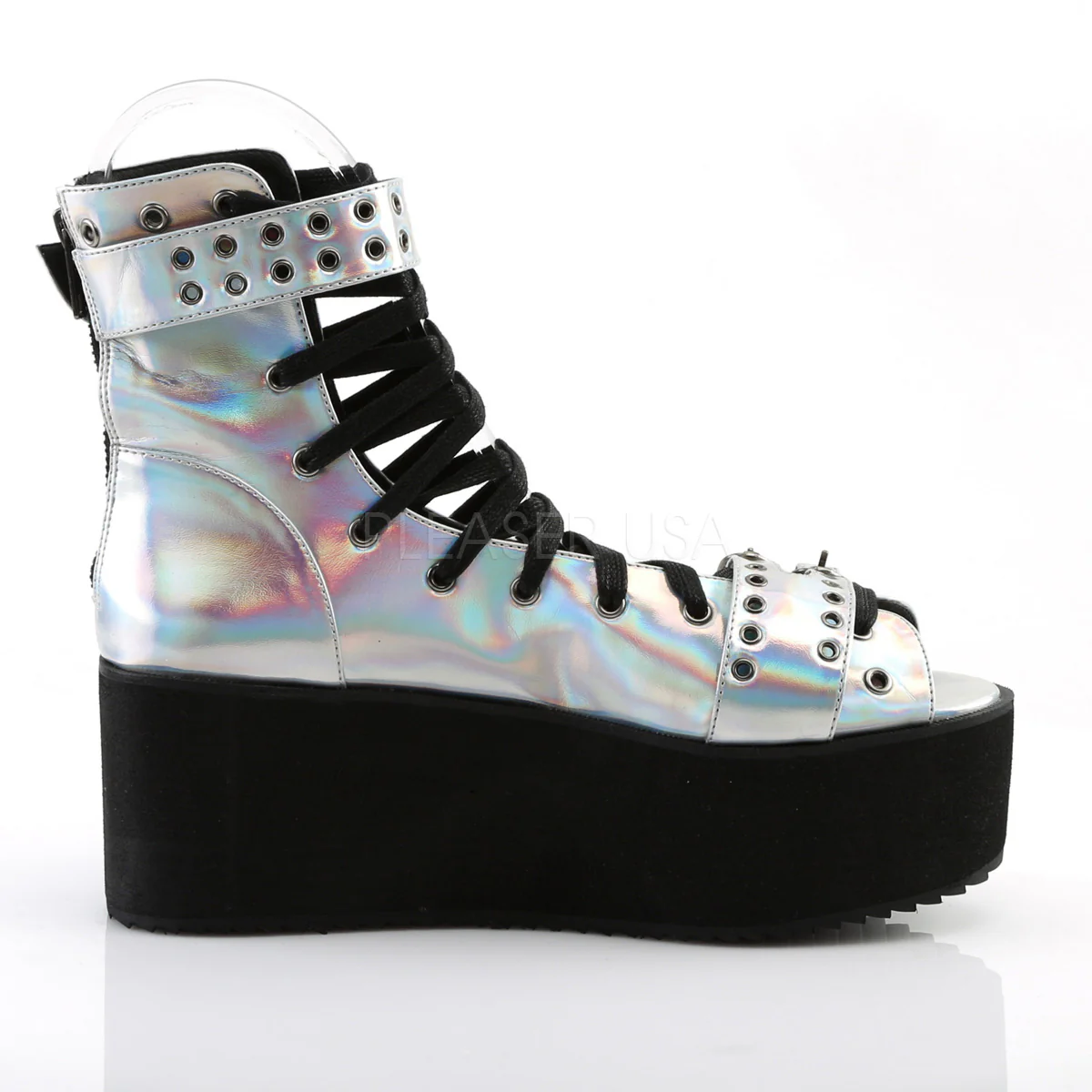 GRIP-105  Silver Hologram Vegan Leather - Image 5