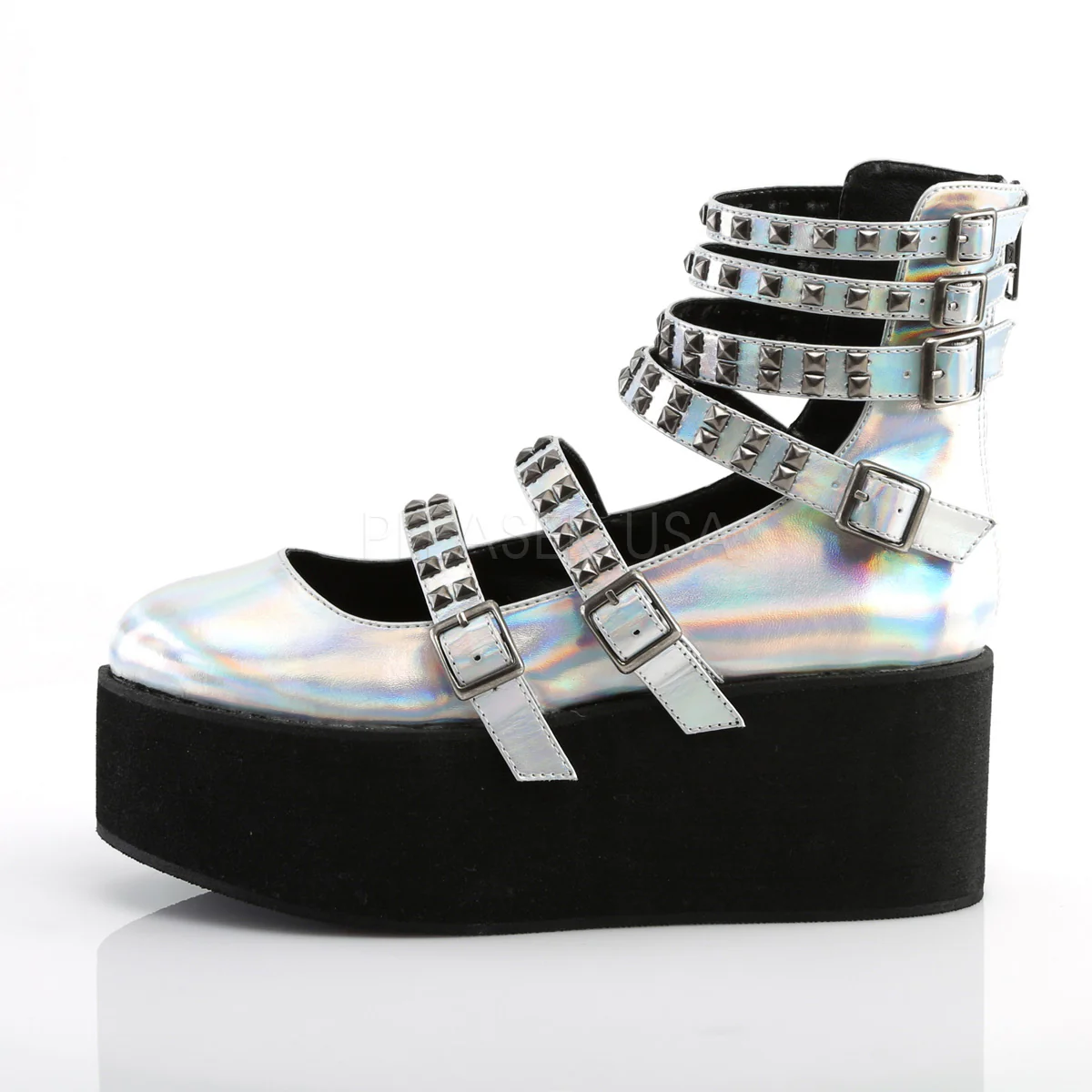 GRIP-31  Silver Hologram Vegan Leather - Image 3