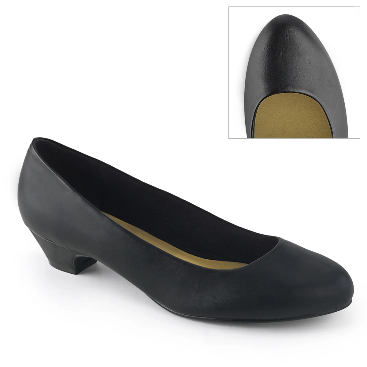 GWEN-01  Black Faux Leather