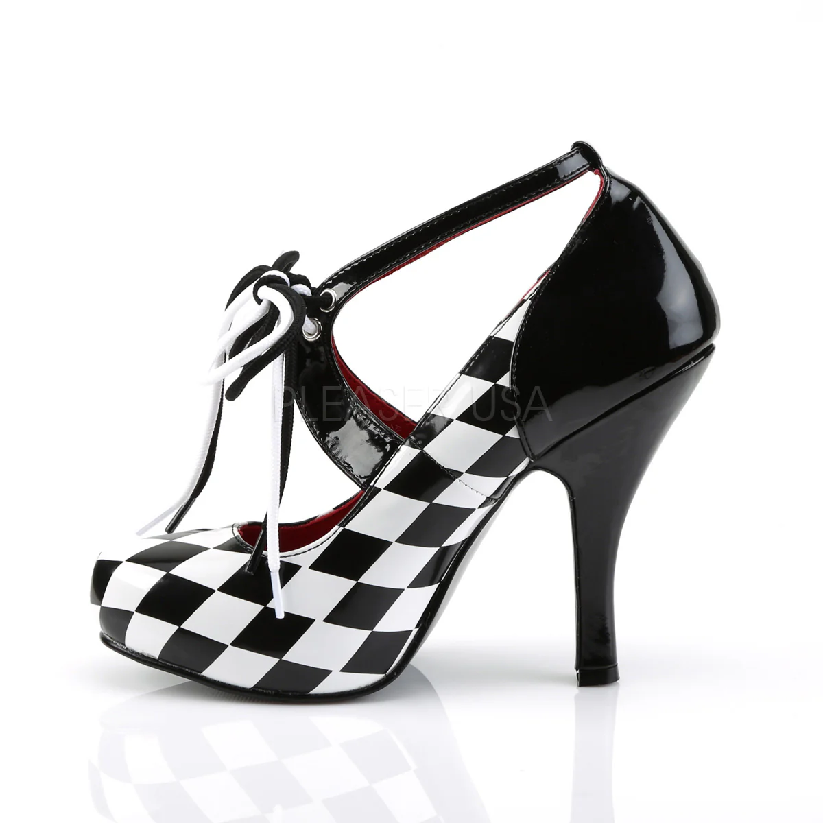 HARLEQUIN-03 Black-White Patent-Checkers - Image 3