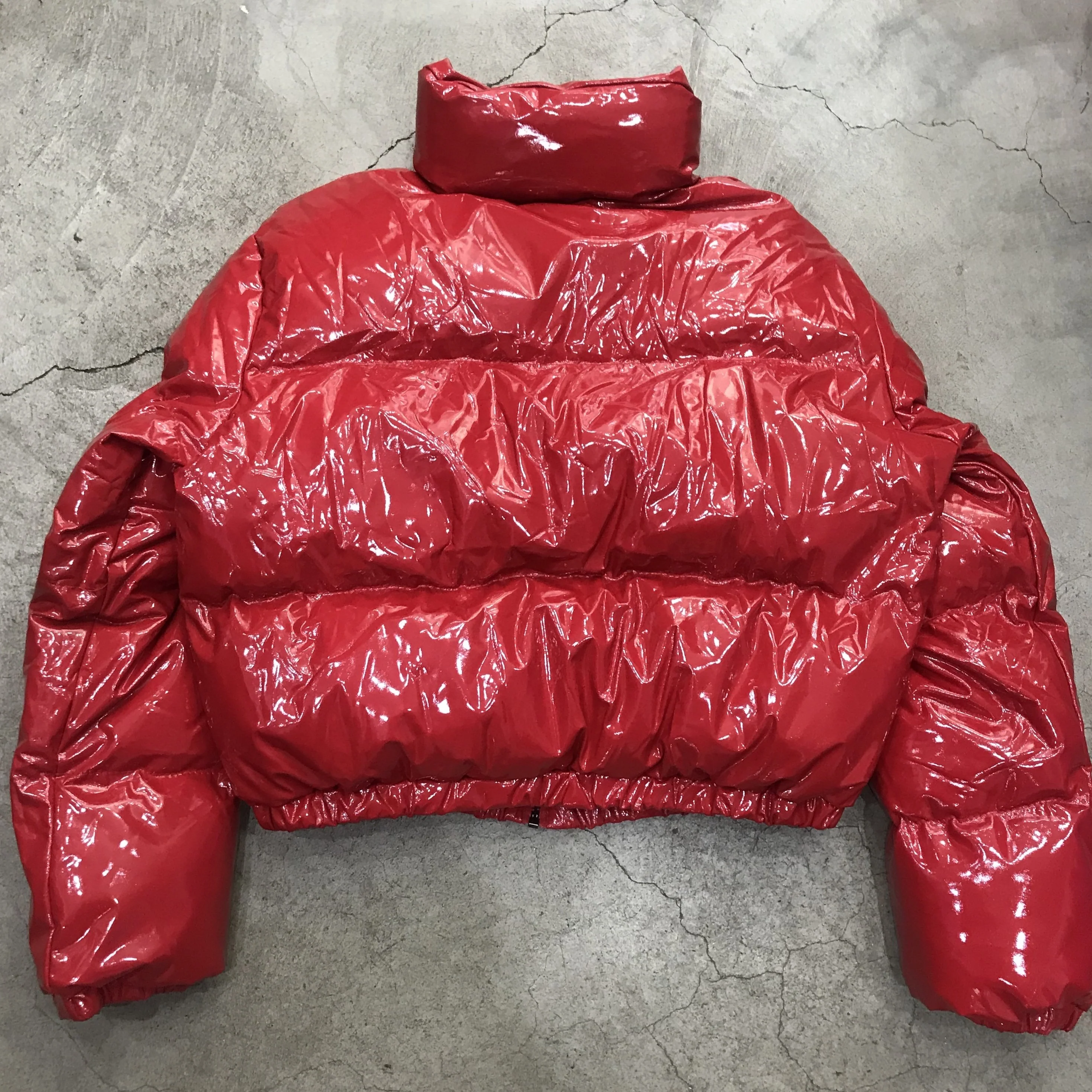 High Shine PVC Puffer Jacket - Image 10