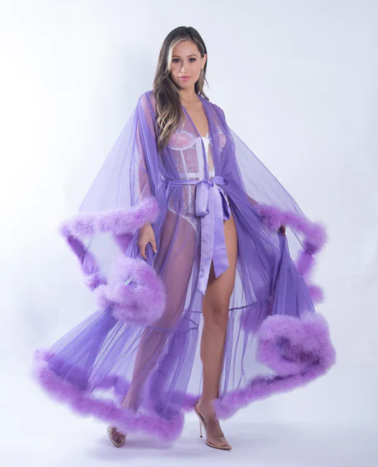 Hollywood Glam Marabou Robe LI532 - Image 4