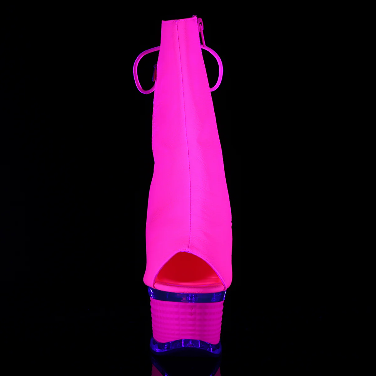 ILLUSION-1018UV  Neon Hot Pink Faux Leather/Hot Pink - Image 2
